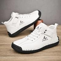 Zapatos Casuales de Cuero Hechos a Mano para Hombre 2024 Zapatillas Deportivas Transpirables para Exteriores - details 9