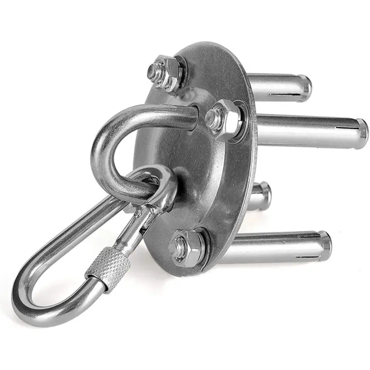 Juego de hamaca de acero inoxidable para colgar en el techo y yoga, Soporte para Hamaca de Yoga - 1
