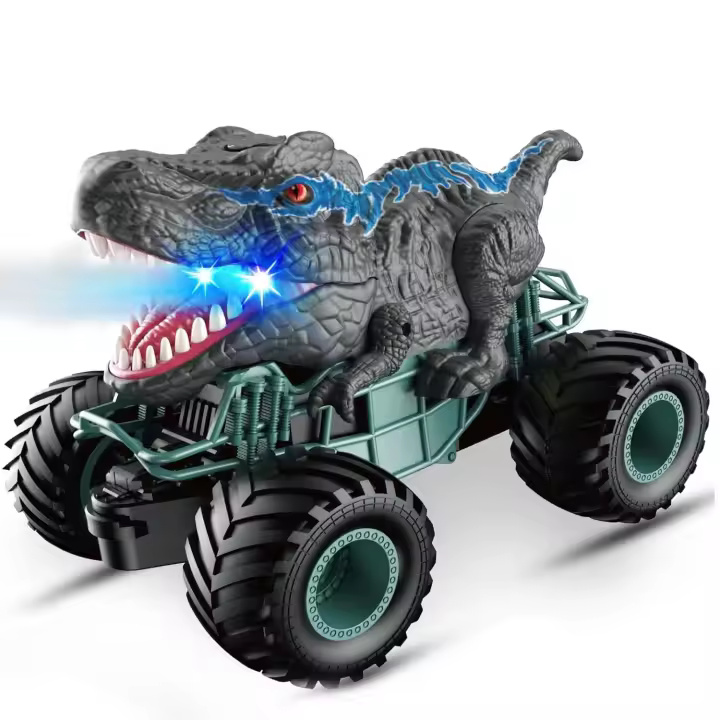 Excitat Camión Monstruo de Control Remoto Escala 1:16 Luces LED Rugido Juguete de Dinosaurio para Niños - 1