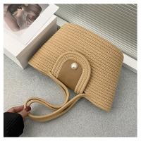 Bolso de mujer de gran capacidad, bolso de mano portátil con bandolera, bolso tejido de paja - details 12
