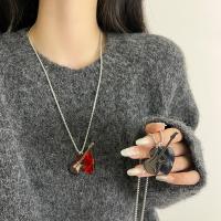 Collar con colgante de púa de guitarra de hip-hop, gargantilla de cadena de guitarra de acero de titanio Punk, cadena de suéter de guitarra eléctrica de moda Vintage para pareja - details 11