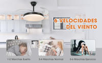 Parrot Uncle Ventilador de Techo con Luz LED de 36W Motor DC Silencioso Reversible con Control Remoto - details 1