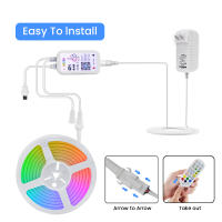 GAHADA Tuya Neon LED Tira Luz 12V WS2811 Tela LED de 60LEDs/m Controlador WiFi Kit de Potencia Europeo - details 6