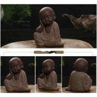Estatua de Buda de Cerámica con Arena de Color Figura de Monk para Decoración del Hogar - details 6