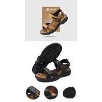 Sandalias cómodas de verano para hombre, zapatos suaves para playa y exterior, transpirables, informales de cuero - details 5