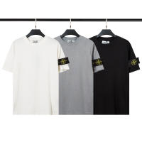 Camiseta de verano de manga corta de moda de alta calidad de hip-hop, camiseta de moda de manga corta para hombre bordada de Stone Island - details 6