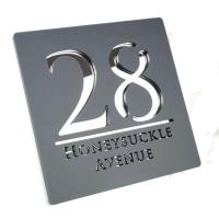 Placa de Número 3D Moderna de Acrílico Cortado Láser Personalizado Placa de Nombre de Casa Exterior - details 6