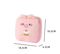 Bolso De Maquillaje Grande De Peluche Invierno Dibujos Animados Para Niñas Bolsa De Cosméticos Portátil Con Orejas De Conejo Bolsa De Lavado Y Estuche De Lápices - details 0
