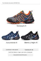 Zapatillas de senderismo al aire libre para hombre, zapatos planos de escalada, Trekking con cordones, ciclismo de montaña, transpirables - details 6