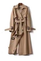 Gabardina larga por encima de la rodilla para mujer, abrigo pequeño de talla popular, versión coreana, primavera y otoño, 2024 - details 6