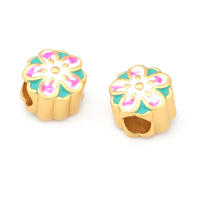 Pulseras de Brass Dorado Mate 4PCS Grande Agujero Abalorios para Hacer Joyas DIY - details 145