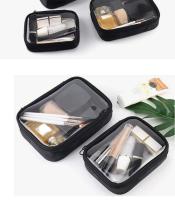 Bolsa de cosméticos transparente impermeable para mujer, estuche de maquillaje con cremallera de viaje, organizador de lavado de maquillaje transparente, Kit de bolsas de aseo para baño - details 9