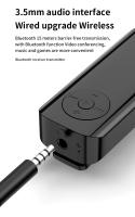Receptor y transmisor de Audio con Bluetooth 5,3, soporte auxiliar de 3,5 MM, reproducción de tarjeta TF, micrófono, Clip de cuello, Adaptador inalámbrico para coche, avión, TV y PC - details 3