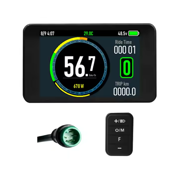 Kit de conversión de bicicleta eléctrica con pantalla a Color T8, pieza Compatible con múltiples protocolos de comunicación, 24-72V - 1