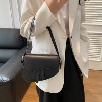 Bolso de Sillín Retro Chic para Mujer Cruzado Minimalista de Color Sólido con Cierre Magnético, Correa Ajustable, Herrajes de Tonos Dorados - details 0