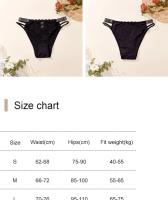 Tanga de Encaje Sexy para mujer, Ropa Interior de baja altura, Lencería de amor secreto, diamantes de imitación - details 4