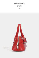 Bolso de concha, bolso de media luna con hebilla de cinturón, bolso de mensajero portátil de cuero suave a la moda. - details 7