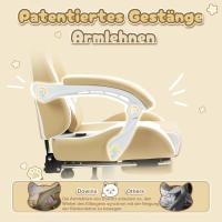 Silla de juego para ordenador, diseño ergonómico, con respaldo alto, soporte lumbar, reposapiés, piel sintética - details 11