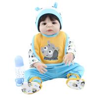 Muñeca realista de bebé Reborn, juguete con cuerpo de silicona suave completo, casa de juegos bonita, regalo de Navidad para niña, 55 CM, 22 pulgadas - details 1