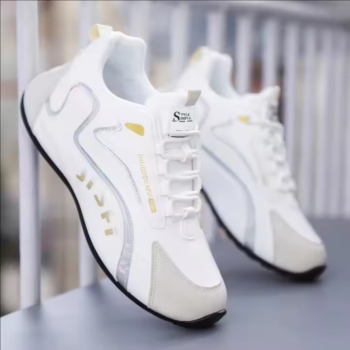 Zapatos De Hombre Con Superficie De Cuero Impermeable Y Antideslizante, Zapatos De Viaje De Alta Gama, Modernos Y Versátiles, Deportes De Otoño Para Hombres Y - 1