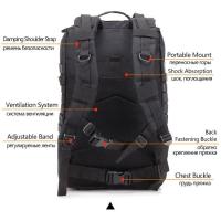 Mochila de día grande de 50L Impermeable, resistente para senderismo y escalada - details 4