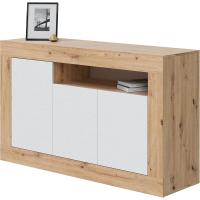 Buffet de Salón Aparador de 3 Puertas Estilo Baltik Acabado en Blanco Artik y Blanco Viejo - details 8