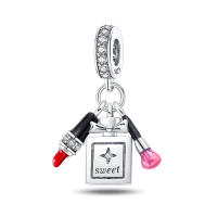 Dijes de plata de ley 100% para mujer, joyería fina DIY, regalo con cuentas de circón y Material metálico de piedra Natural - details 20