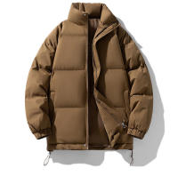 Chaqueta de pan con cuello alto para hombre, camiseta de algodón gruesa y cálida, informal, multicolor, mismo estilo, invierno - details 14