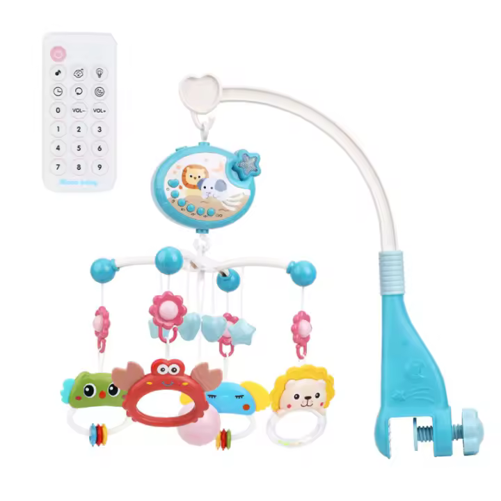 Proyector Musical Giratorio Infantil Campana de Cama Sonajero Móvil para Cuna de Bebé de 0-12 Més - 1