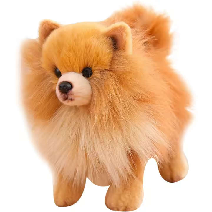 Cachorro de Felpa, Pomerania Linda, simulación de pomerán, Animal Pomerano, perro realista, Pelio - 1
