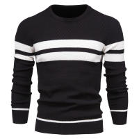 Nueva Suéter De Otoño Para Hombre Con Cuello Redondo Y Mangas Largas Patchwork Caliente Y Delgado Moda Casual Ropa De Hombre - details 4