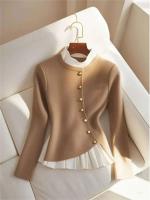 Camisa súper hermosa de temperamento único de estilo perezoso, ropa de mujer, Top con sentido de diseño de nicho de moda, otoño e invierno, 2025 - details 11