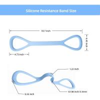 Banda de Resistencia de Silicona 25LB Figura 8 con Manijas para Gimnasio en Casa, Terapia Fisica, Fitness Trabajo de Brazo, Hombro, Espalda - details 3