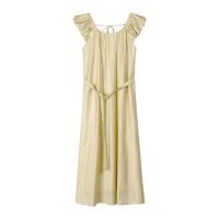 Nuevo vestido casual de verano con cuello redondo y espalda hueca con mangas de burbuja - details 0