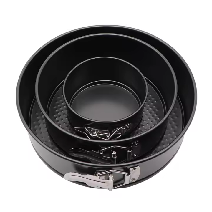 Molde de Metal antiadherente para hornear, accesorios de cocina, molde redondo para hornear pasteles con fondo extraíble, molde para pasteles de acero al carbono - 1
