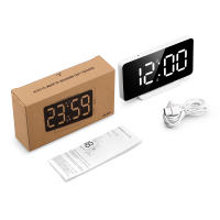 ORIA-reloj despertador inteligente Digital LED, cronógrafo electrónico de escritorio, despertador USB, despertador, decoración del hogar - details 8