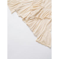 OUWU-Camisa de punto nueva de primavera única, estilo de mujer, cuello redondo, Color sólido, diseño de cabeza suelta 3456101 - details 4