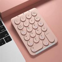 Teclado numérico inalámbrico Bluetooth redondo recargable de 22 teclas, rosa - details 1