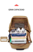 Bolsa de viaje de lona para hombre, mochila de gran capacidad, capacidad expandible, con interfaz USB - details 6