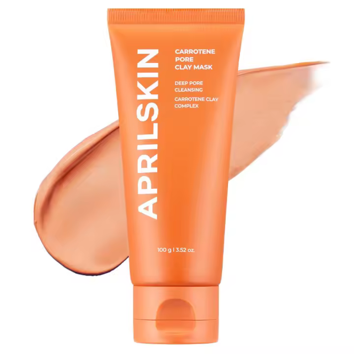 APRILSKIN Caroteno IPMP Mascarilla de arcilla para el cuidado de los poros de secado rápido en 3 minutos Caolín Zinc PCA Reduce los poros y la grasa Efecto refrescante Vegano Suave - 1