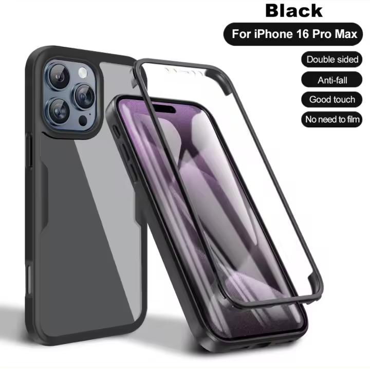 Funda 360 de Protección Completa para iP16 Pro Max Resistente a Arañazos y Golpes Material PC+TPU - 1