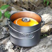 Lixada - maceta colgante portátil de titanio ultraligera, 900 ml/1600 ml, con asa plegable con tapa, utilizada para acampar al aire libre, hacer senderismo, - details 49
