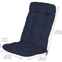 Cojín de Alto Resalto para Sillas de Terraza Relleno de Copos de Espuma Gris Grafito - details 4