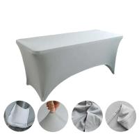 Manteles de Lycra de 6 pies, cubiertas de mesa de cumpleaños de hotel de boda de alta elasticidad para plegables de 4 pies, 5 pies, 6 pies y 8 pies - details 17