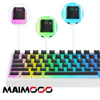 MAIMOOO-teclas de pudín ruso translúcidas OEM PBT, 117/141 teclas para teclados mecánicos de juego, 84/87/96/98/104 - details 4