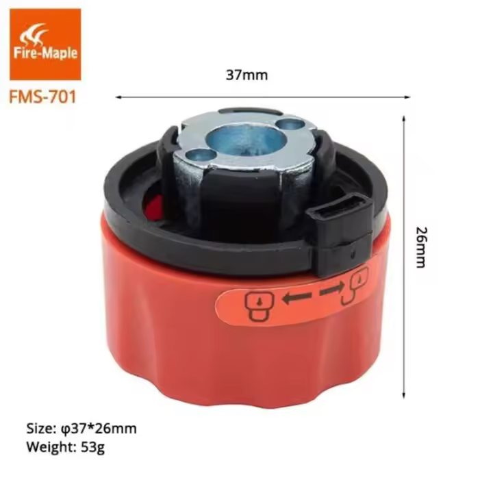 Adaptador de gas Fenghuo, herramienta de interruptor, conector para estufa de camping al aire libre, aleación de aluminio de alta calidad, FMS-701 naranja - 1