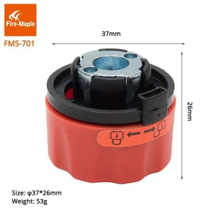 Adaptador de gas Fenghuo, herramienta de interruptor, conector para estufa de camping al aire libre, aleación de aluminio de alta calidad, FMS-701 naranja - 1