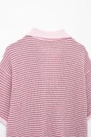 Conjunto de Moda para Mujer OUWU Camisa con Cuello de Raya y Pantalones Cortos Elásticos - details 34
