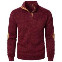 Top de suéter de punto casual de manga larga con cuello levantado para hombre de otoño e invierno - details 11