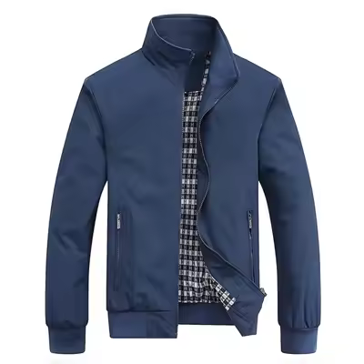 Chaqueta de Hombre Bomber Ligera Casual Abrigo con Cremallera para Primavera y Otoño Chaqueta de Moda Callejera Hip Hop con Bolsillo Material Exterior de Poliéster Cuidado de Tela Lavable en Máquina - 1
